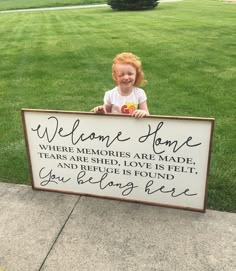 Welcome Home where memories are made, tears are shed, love is felt, and refuge is found You belong here This wood sign is approximately 2x4 with two color options. We offer this sign with the light background and black lettering or the black background with white lettering. Both Up House, Wood Pallet Projects, Home Decor Signs, Country Farmhouse Decor, Diy Signs, Sign Quotes, Welcome Home, A Sign, Unique Home Decor