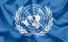 the united nations flag is shown in this image