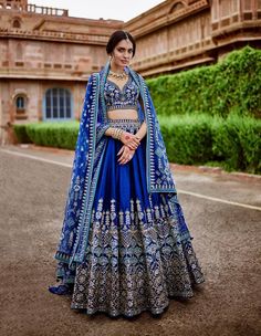 Dress Lehenga, Saree Bollywood, Work Lehenga, Designer Bridal Lehenga, Indian Bridal Lehenga, Blue Lehenga, Anita Dongre, Indian Bridal Wear, Indian Lehenga