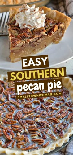 Here's a homemade Thanksgiving recipe for you to serve at this year's dinner party! This classic Thanksgiving dessert is always a hit. Incredibly easy and delicious, this southern pecan pie is the BEST. Variations included! Southern Pecan Pie Recipe, Quick Sweets, Pecan Pie Recipe Southern, Best Pecan Pie Recipe, Southern Pecan Pie, Best Pecan Pie, Thanksgiving Cooking, Easy Pie Recipes, Thanksgiving Food Desserts