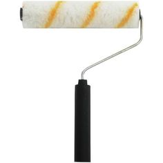 a white and orange lamp with a black base on a white background the light is turned upside down