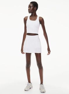 SERVE SKIRT - Tennis mini pleated skirt with shorts Tna Leggings, Melina Pant, Skirt Tennis, Olive Skirt, Mini Pleated Skirt, Court Dresses, Skirt With Shorts, Set Active, Micro Skirt