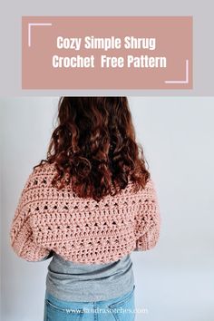 crochet free shrug pattern Quick Crochet Shrug Pattern Free, Easy Shrug Crochet Pattern, Free Shrug Crochet Pattern, Crochet Super Bulky Yarn Patterns, Knit Shrug Pattern, Easy Crochet Shrug Pattern, Super Bulky Yarn Patterns, Crochet Shrug Tutorial, Crochet Baby Shrug