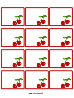 printable cherry name tags for kids to use in the classroom or as part of an activity