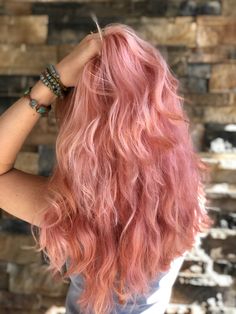 Light Pink Long Hair, Pale Pink Hair Blonde, Pink Hair Pale Skin, Salmon Pink Hair, Pink Tinted Hair, Light Pink Hair Pastel, Icy Pink Hair, Light Pink Curly Hair, Shades Of Pink Hair