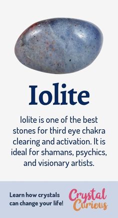 Iolite Meaning, Chakra Clearing, Iolite Crystal, Stone Meanings, Shaman Stones, Healing Techniques, Iolite Stone, Gemstone Properties