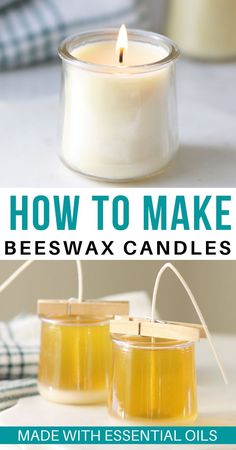 how to make beeswax candles with essential oils