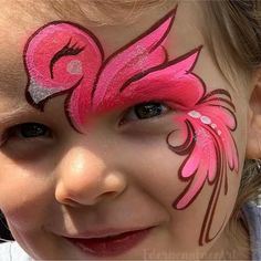 Happy Face Paint, Flamingo Face Painting, Axolotl Face Paint, Face Painting Beginners, Animal Face Paint Ideas For Kids, Face Painting Booth Set Up, Face Painting Ideas For Kids Halloween, Circus Face Paint, Easy Kids Face Painting Ideas