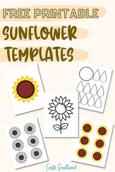 Printable sunflower stencils and patterns for making crafts. Sunflower worksheets. Free printable sunflower pictures for kids crafts. Sunflower Activities, Sunflower Classroom Decor, Sunflower Stencils, Craft Sunflower, Sunflowers Aesthetic, Sunflower Classroom, Decorations For Classroom, Sunflower Black And White, Printable Sunflower