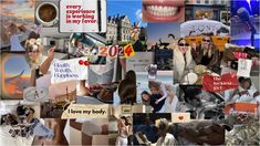 collage of photos with words and pictures