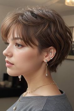 Girls Short Haircuts, Really Short Hair, Asian Short Hair, Hair Inspiration Short, Flat Hair, Shot Hair Styles, Very Short Hair, Girl Haircuts, Penteado Cabelo Curto