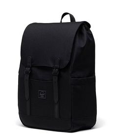 Herschel Supply Co. Solid Black Retreat Small Backpack | Dillard's Bagpack Designs, Hershel Backpack, Leather Office Bags, Herschel Backpack, Large Backpack Travel, Laptop Travel Bag, Minimalist Backpack, Basketball Drills, Office Bag