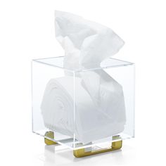 a tissue dispenser that is filled with tissues