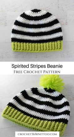 Feeling spooky? This striped beanie is just what you need! #crochet #crochet365knittoo #crochetbeanie #halloweencrochet Crochet Hook Sizes Chart, Crochet Pumpkin Hat, Crochet Conversion Chart, Quick Projects, Preemie Hats, Striped Beanie, Crochet Abbreviations, Crochet Beanie Pattern, Crochet Fall