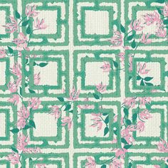 wallpaper Natural Textured Eco-Friendly Non-toxic High-quality  Sustainable Interior Design Bold Custom Tailor-made Retro chic Grand millennial Maximalism  Traditional Dopamine decor garden flower geometric retro green pink girl kids preppy cabana Outside Flowers, Block Wallpaper, Geometric Wallpaper Design, Maximalist Wallpaper, Breeze Blocks, Emerald Bay, Linen Wallpaper, Orange Paper, Block Patterns