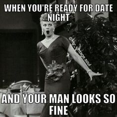 a woman in a dress with her hands out and the caption reads, when you're ready for date night and your man looks so fine