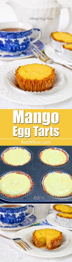 the cover of mango egg tarts is shown