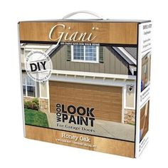 a box with an image of a garage door and window on the inside of it