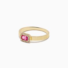 14K Yellow Gold Pink Sapphire and Diamond Ring Sapphire And Diamond Ring, Pink Sapphire, Gold Yellow, Diamond Ring, Sapphire, 14k Gold, Yellow Gold, Ring, Yellow