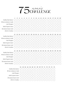 Workout Tracker Printable 75 Day Hard Challenge Tracker, 75 Hard Challenge Wallpaper, 30 Hard Challenge, 75 Hard Challenge Before And After, 75 Hard Checklist, 75 Hard Challenge Tracker Free Printable, 75 Hard Tracker, Caroline Girvan, 75 Hard Challenge Tracker