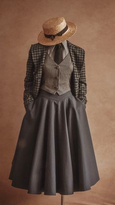 Academia Outfits, Academia Fashion, Vintage Inspired Outfits, Moda Vintage, Look Vintage, Mode Vintage, Mode Inspiration, Looks Vintage