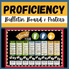 a bulletin board with the words,'efficiency bulletin board posters'in black and yellow