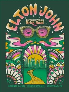 the poster for elron john's festival in brooklyn, new york on oct 22