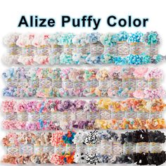 an assortment of different colors of cottons and beads for crafts, sewing or crafting