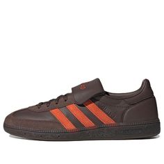 adidas Handball Spezial 'Brown Collegiate Orange' HP6694 (SNKR/Skate/Light/Low Top/Non-Slip/Wear-resistant) Brown Adidas Sneakers With Logo, Brown Leather Adidas Sneakers, Adidas Brown, Adidas Handball Spezial, Adidas Handball, Adidas Spezial, Sneakers Adidas, Brown Orange, Adidas Men