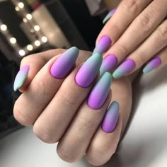 Ombre Nails Tutorial, Purple Ombre Nails, Ombre Nail Art Designs, Pink Ombre Nails, Ombre Nails Glitter, Her Nails, Ombre Nail Designs, Nail Art Ombre