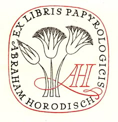 an image of a logo with flowers in the center and words on it that read, yelbris papirologicals