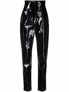 Vinyl Pants, Versace Outfit, City Dress, Philipp Plein, Summer Beach Wear, High Waisted Trousers, Celebrity Outfits, High Waisted Pants, Bottoms Pants