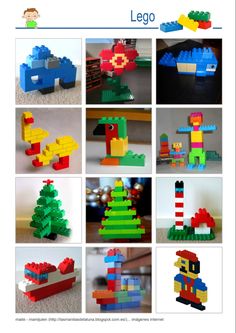 the instructions to make lego toys for children and adults, including an elephant, giraffe