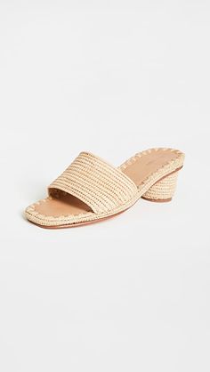 Carrie Forbes Bou Heeled Mules | SHOPBOP Forbes Women, Mary Jane Ballet Flats, Alice Mccall, Woven Raffia, Heel Caps, Luxury Shopping, Floral Dresses, Rubber Heels, Luxury Shop