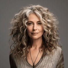 Grey Curly Hair, Hairstyles For Women Over 60, Curly Hair Photos, Hair Photo, Hairstyles For Women