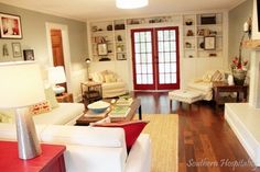 the living room is clean and ready for us to use in its new owner's home