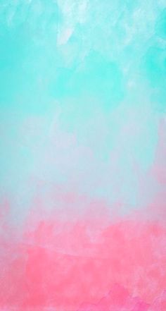 an abstract painting with pink and blue colors