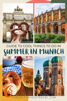 the top things to do in summer in munich, including beer and pretzels