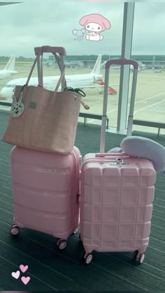 #pink#travel #coquettetravel#baggage #good#cleangirl# Pink Suitcase Aesthetic, Coquette Luggage, Pink Travel Aesthetic, Coquette Travel, Pink Travel Bag, Suitcase Pink, Traveling Aesthetic