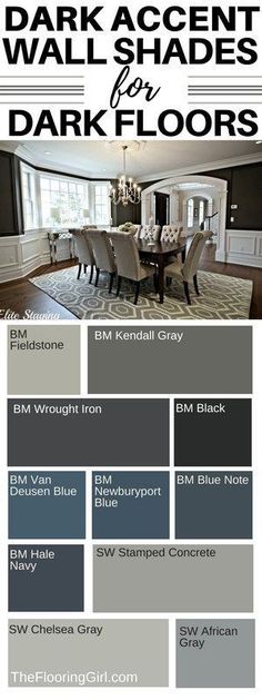 the color scheme for dark gray walls and floors