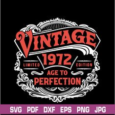 the vintage logo for an aged age to perfectionion album is displayed on a black background