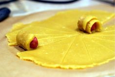 two pieces of food that are on top of a table