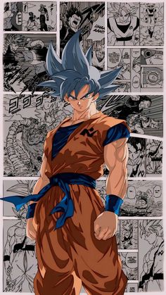 an image of the character gohan from dragon ball zokue, with his blue hair