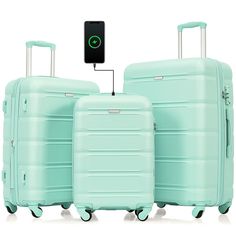 Description: Product Name: Suitcase Main Color: Beige+Brown, Blue, Light Green, Orange, Pink, Blue2, Black+Brown Main Material: ABS Packing list: Suitcase x 3 Stylish Luggage, 3 Piece Luggage Set, Hard Shell Luggage, Designer Leather Bags, Luggage Shop, Storage Trunks, Luggage Store