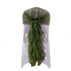 [About] Quantity: 1 Hood/Sash Combo Material: Chiffon Fabric Color: Olive Green Curly Sash Length: 32" Strands Count: 6 Designer Chiffon Sash Length: 6.5ft Width: 1.8ft Each combo includes one Curly Willow Sash and one Designer Chiffon Sash Buy Sash Buckles [Information]Additional Information: For sashes only, does not include any other decorations How to Care: Hand wash only. Hang dry, Don't use dryer Uses: Wedding, Party, Event, Banquet, Decoration Forest Quinceanera, Shrek Wedding, Enchanted Forest Quinceanera Theme, Enchanted Forest Quinceanera, Birthday 17, Enchanted Forest Party, Wedding Chair Sashes, Quinceañera Ideas, Party Chairs