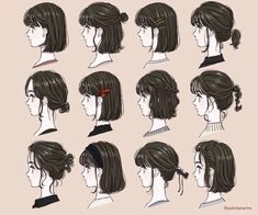 Hair Style Korea, Hair Inspiration Short, Kawaii Hairstyles, Hair Arrange, Hairdos For Short Hair, Hair Tutorials Easy, Short Hair Tutorial, Shot Hair Styles, Peinados Fáciles Para Cabello Corto