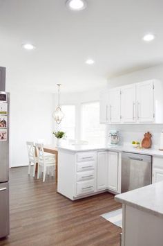 the kitchen is clean and ready to be used for cooking or dining room furniture,