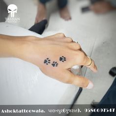 TashanTattoo
AshokTattooWala
S.20. Tirupati plaza
Opp. New bus stand
Near gd modi collage
Palanpur (gujrat)
9586697547
9687533310 Dog Paw On Hand Tattoo, Paw Print Hand Tattoo, Paw Tattoo On Hand, Dog Paw Hand Tattoo, Dog Feet Tattoo, Paw Hand Tattoo, Dog Hand Tattoo, Dog Footprint Tattoo, Footprints Tattoo