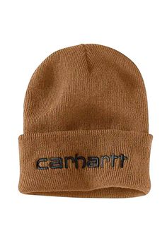 Be sure you are fall ready with one of our Carhartt Knit Cuff Logo Beanie in Brown. Features of this beanie include: basic brown color, knit construction, cuffed hem with embroidered logo. A beanie is always a perfect accessory to complete your outfit! Features: Carhartt Beanie Style: 104068-211 Color: Brown 100% Acrylic Unisex hats, beanies Ribbed knit fabric Cuffed hem with Carhartt branded embroidered logo One size fit most Imported Hand wash cold Bonnet Carhartt, Carhartt Hat, Carhartt Beanie, Mens Hats Fashion, Browning Logo, Men Carhartt, Beanie Style, Cuffed Beanie, Mens Beanie