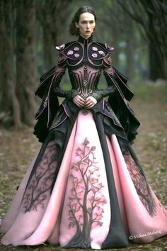 Fantasy Dresses, Fantasy Gowns, Fairytale Dress, Fantasy Dress, Fantasy Clothing, Fantasy Fashion, Anime Outfits, Fancy Dresses, Costume Design